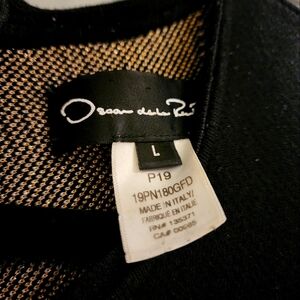 Oscar De La Renta Black/Gold Midi Cocktail dress